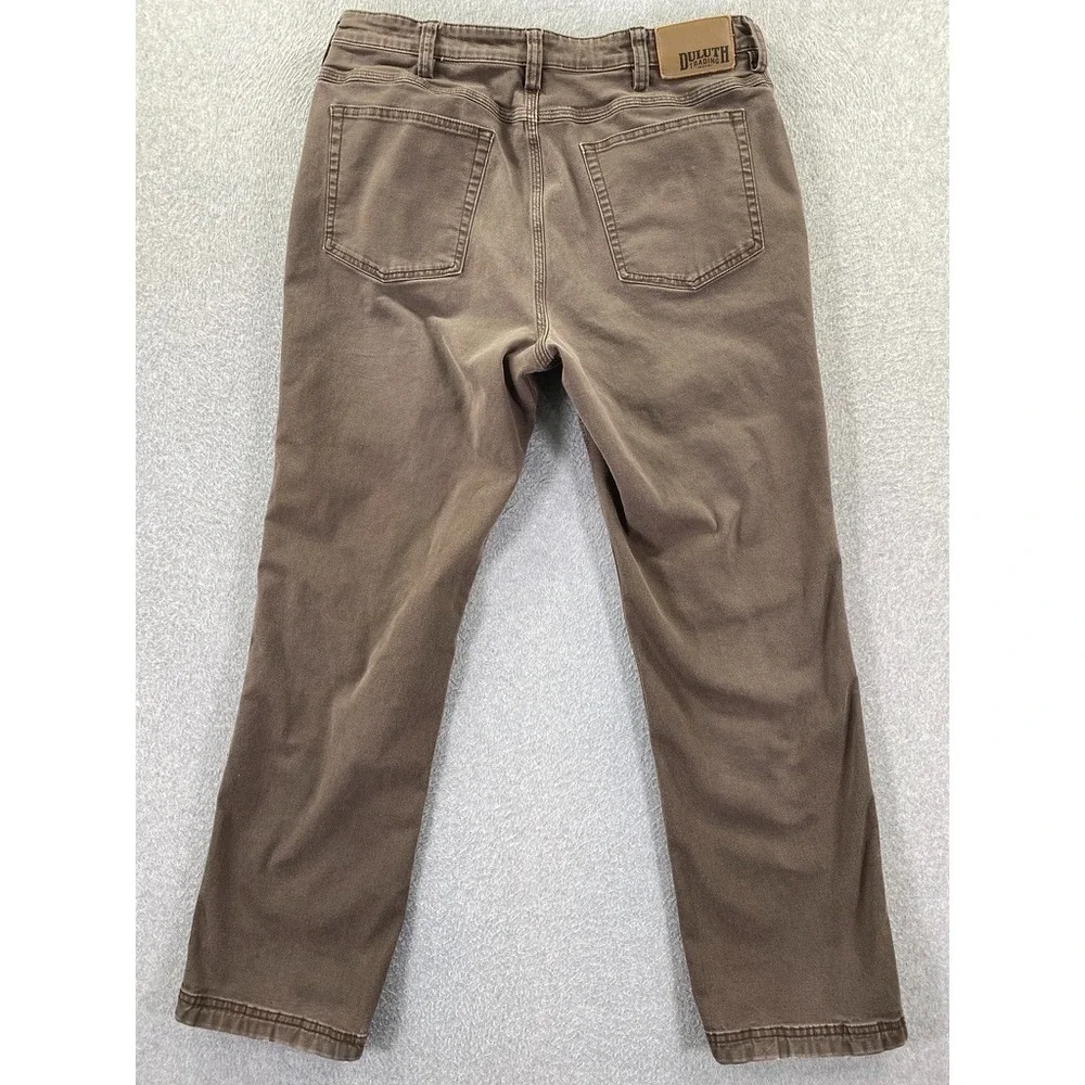 Duluth Flex Fire Hose Men's 36x32 (Fits 34x30) Standard Fit Brown Work Pants